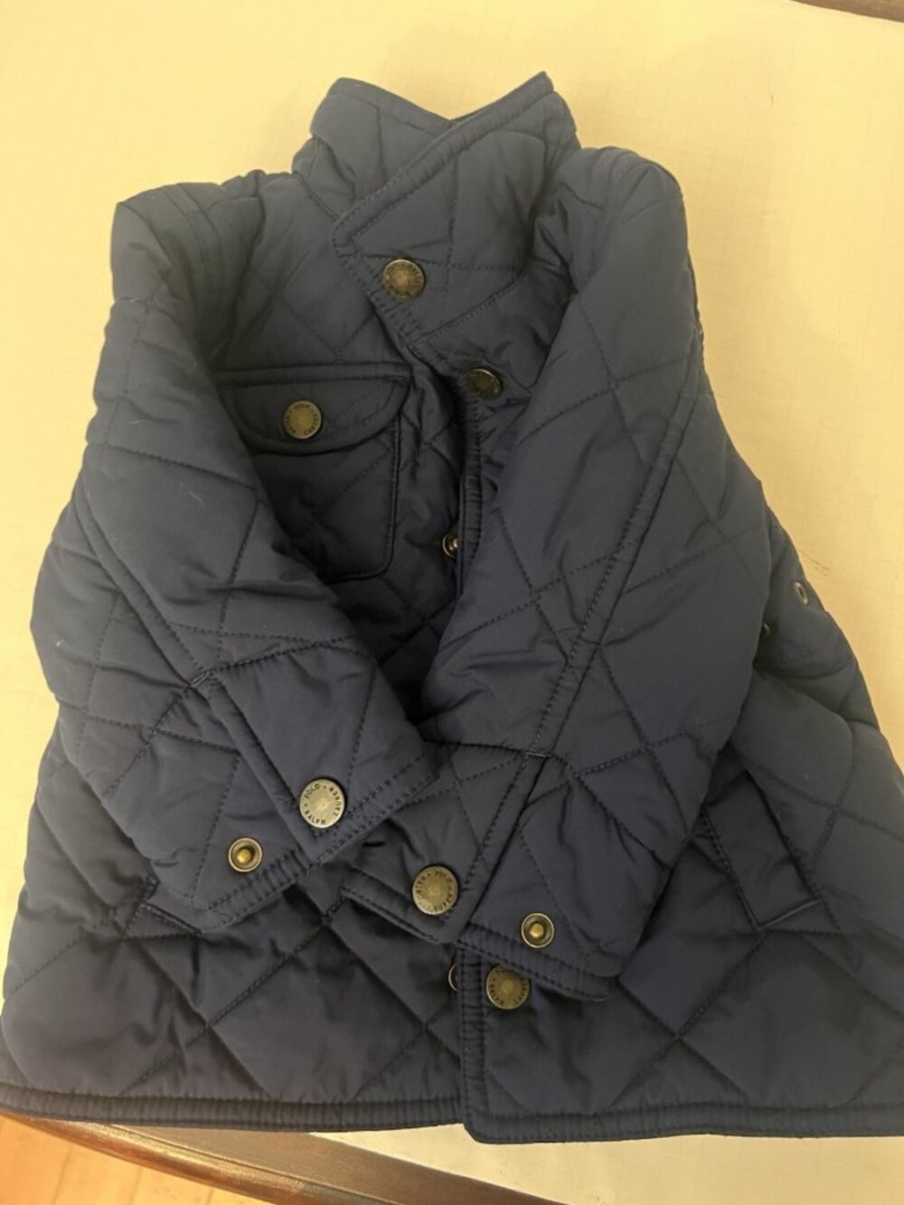 Polo By Ralph Lauren Quilted Navy Lightweight Jacket - Boys Size 18 Mo.    H - Picture 7 of 7